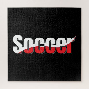 Puzzle Joueur de football abstrait Swish - Word Art