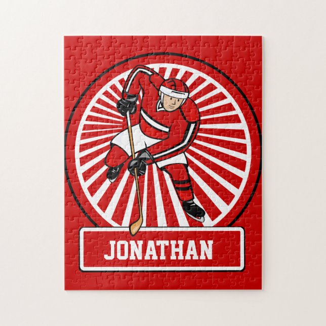Puzzle Joueur de hockey d'ice (Vertical)