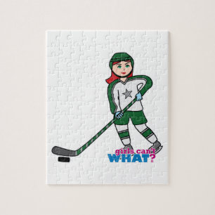 Puzzle Joueur de hockey léger/rouge
