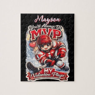 Puzzle Joueur de hockey personnalisé MVP Ma Saint-Valenti