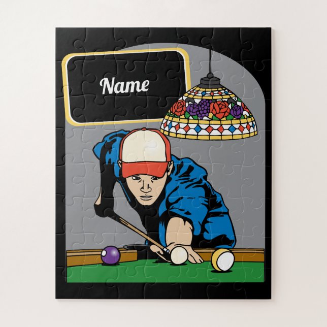 Puzzle Joueur de piscine personnalisé Billard Jigsaw Puzz (Vertical)