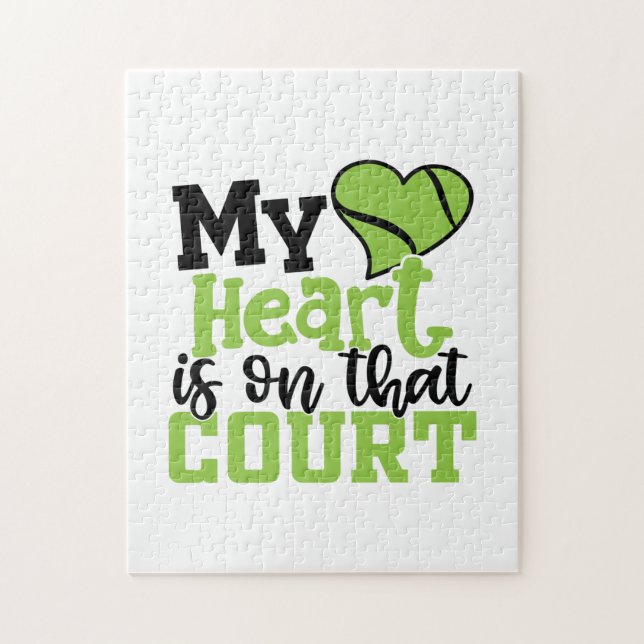 Puzzle Joueur de tennis | Mon Coeur Est Sur Cette Cour (Vertical)