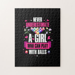 Puzzle Joueuse de billard Cette fille peut jouer billard 