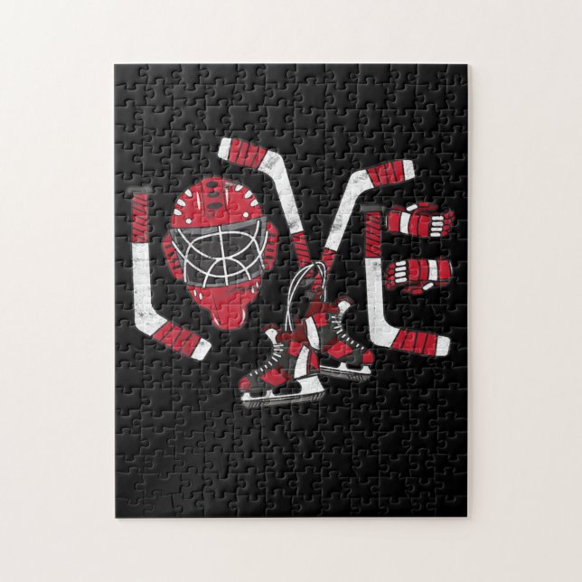 Puzzle Jour des Valentines de hockey sur glace Aimer mign (Vertical)