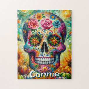 Puzzle Jour du crâne de sucre de la florale morte Personn