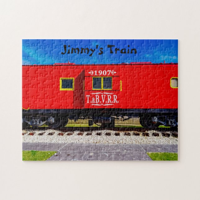 Puzzle Jour ensoleillé Rouge Caboose Cerveau Game Cadeau (Horizontal)