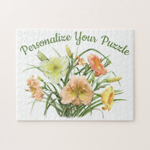 Puzzle Jour Floral Art Botanique Personnalisé