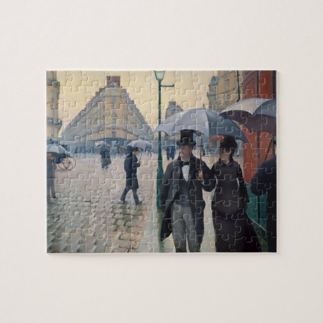 Puzzle Jour pluvieux de rue de Paris par Gustave (Horizontal)
