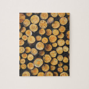Puzzle Journaux d'arbre de coupe empilés