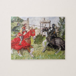 Puzzle Joute médiévale colorée