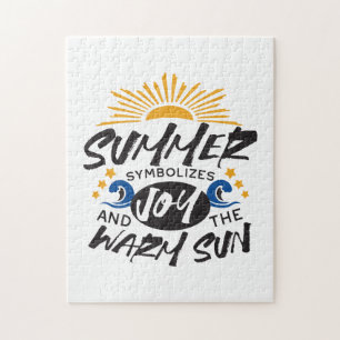 Puzzle Joyeuses Bliss d'été - Citation Soleil Chaud