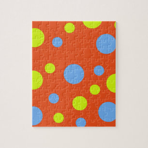 Puzzle Joyeuses bulles bleues jaunes funky