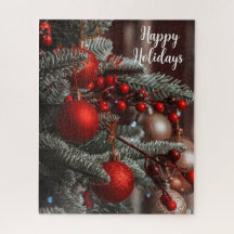 Joyeuses fêtes Ornements de Noël accrochés à l'arb