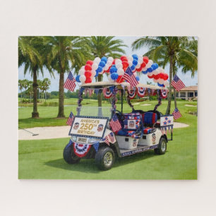 Puzzle Joyeux 250e anniversaire Amérique chariot de golf 