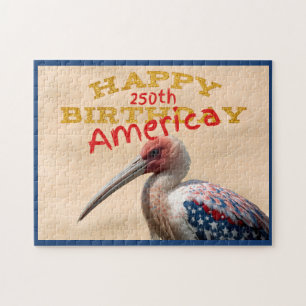 Puzzle Joyeux 250e Anniversaire Amérique Ibis Oiseau Patr