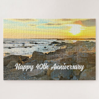 Puzzle Joyeux 40e Anniversaire Photo de Coucher de Soleil