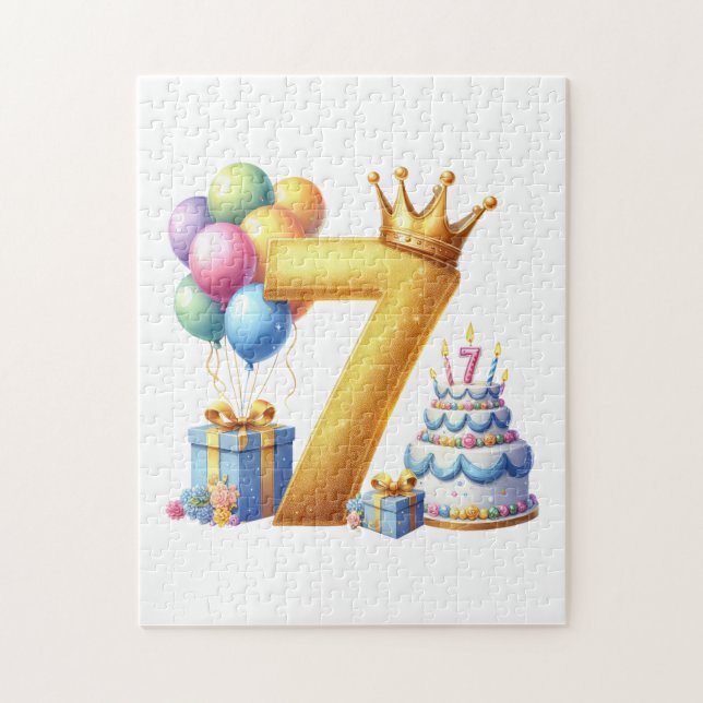 Puzzle Joyeux 7ème Anniversaire (Vertical)
