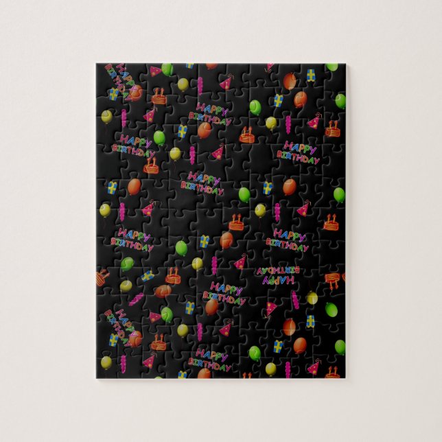 Puzzle Joyeux anniversaire, Decor Balloons (Vertical)