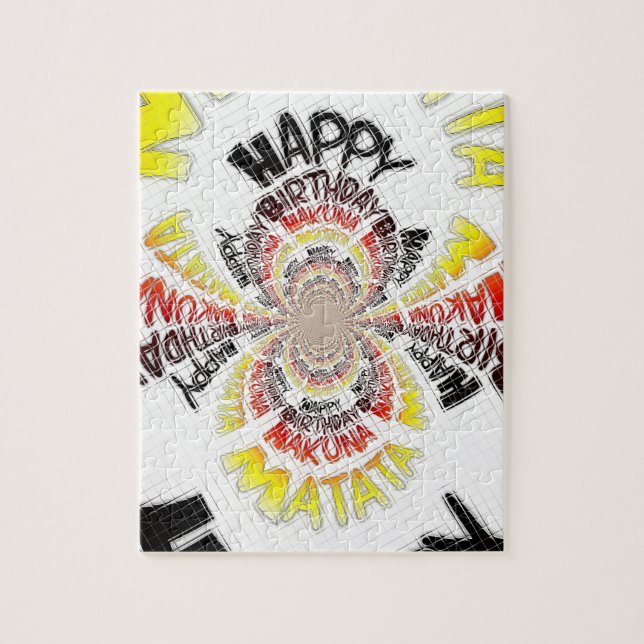 Puzzle Joyeux anniversaire juste Hakuna Matata Cadeaux De (Vertical)