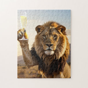 Puzzle Joyeux Anniversaire Lion - Félicitations -