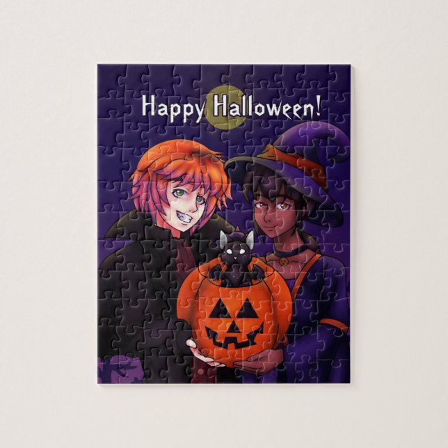 Puzzle Joyeux costumes d'Halloween (Vertical)