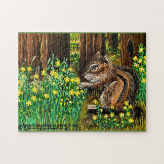 Puzzle Joyeux Jaune Daisy Chipmunk
