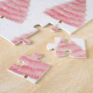 Puzzle Joyeux Noël Arbre Rose