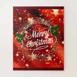 Puzzle Joyeux Noël étincelant et brillant