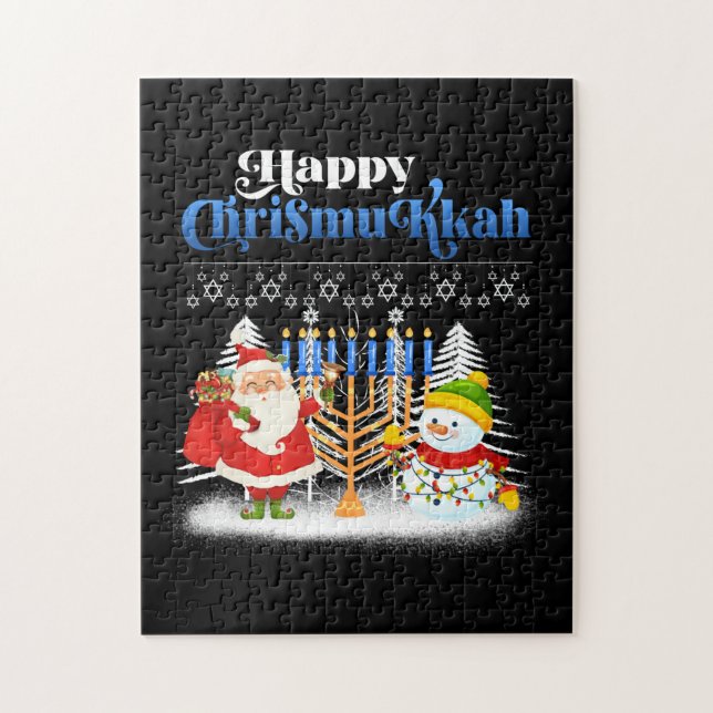 Puzzle Joyeux Noël juif Chrismukkah Hanoukka (Vertical)