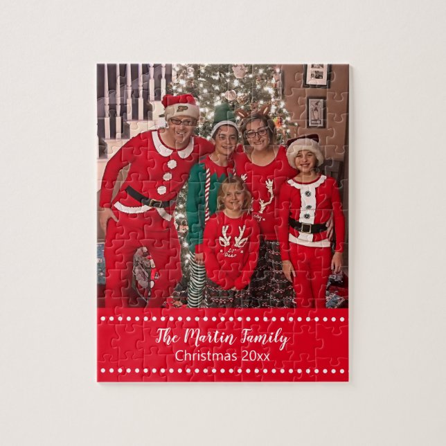 Puzzle Joyeux Noël Photo personnalisée (Vertical)