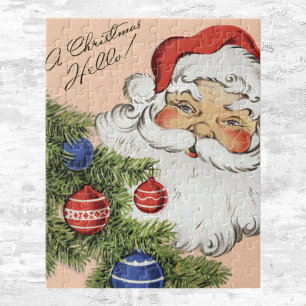 Puzzle Joyeux Noël vintage ! Santa Claus jovial