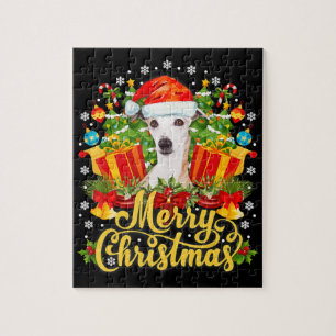 Puzzle Joyeux Noël Whippet Maman Papa Noël