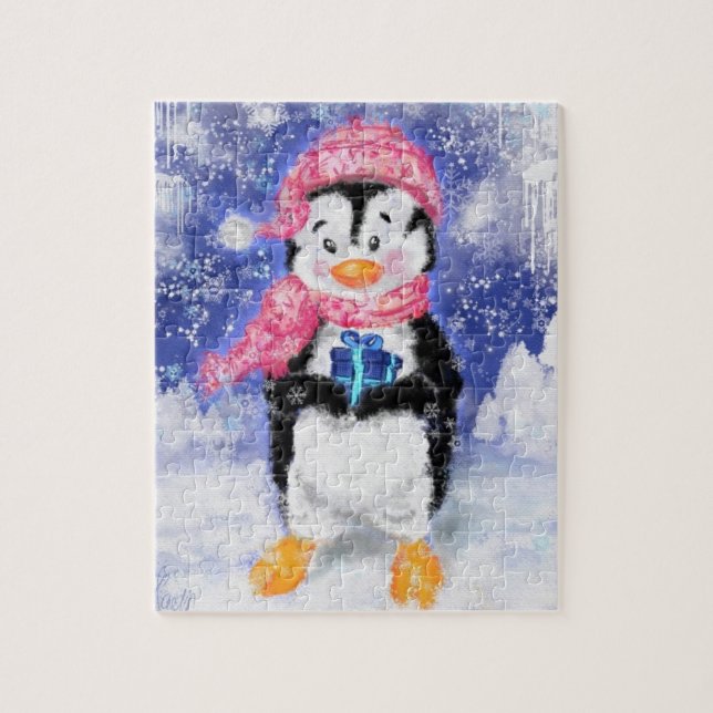 Puzzle Joyeux pingouin - mignon - Noël (Vertical)