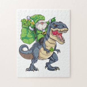 Puzzle Joyeux St Pat T Rex Saint Patrick's Day Leprechaun