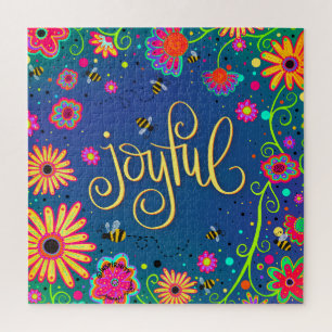 Puzzle Joyeux tendance à l'inspiritisme floral Jigsaw Puz