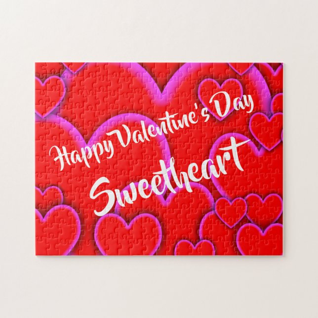 Puzzle Joyeux Valentines Jour amour romantique Personnali (Horizontal)