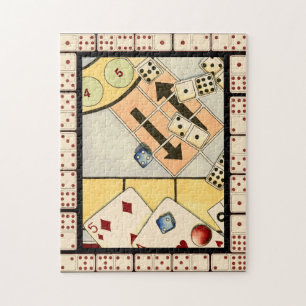 Puzzle Jumbled Assortiment of Games of Chance