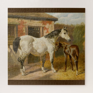 Puzzle Jument vintage et poulain de pur sang