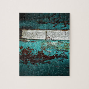 Puzzle Junk Yard vintage car 50's aqua turquoise