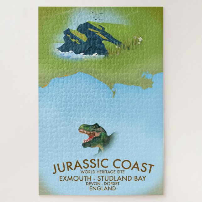 Puzzle Jurassic Coast England South Coast Travel poster (Vertical)