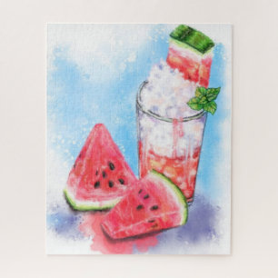 Puzzle Jus sucré de pastèque morceaux savoureux - Été cha