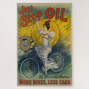 Puzzle Just Stop Oil Tasse Plus de Vélos Moins de Voiture