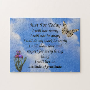 Puzzle Juste pour aujourd'hui Butterfly Flower Inspiratio