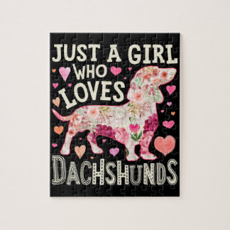 Puzzle Juste Une Fille Qui Aime Dachshunds Chien