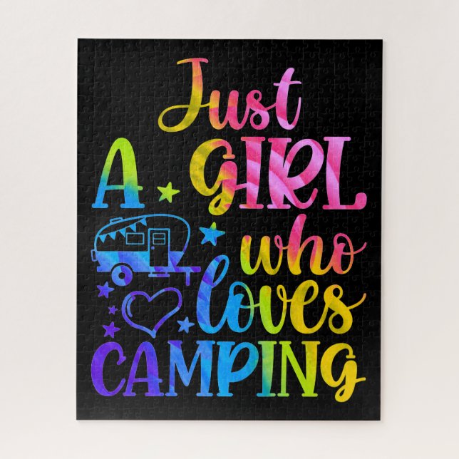 Puzzle Juste Une Fille Qui Aime Le Camping (Vertical)