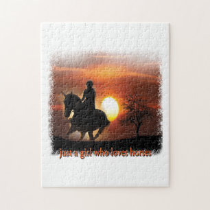 Puzzle juste une fille qui aime les chevaux