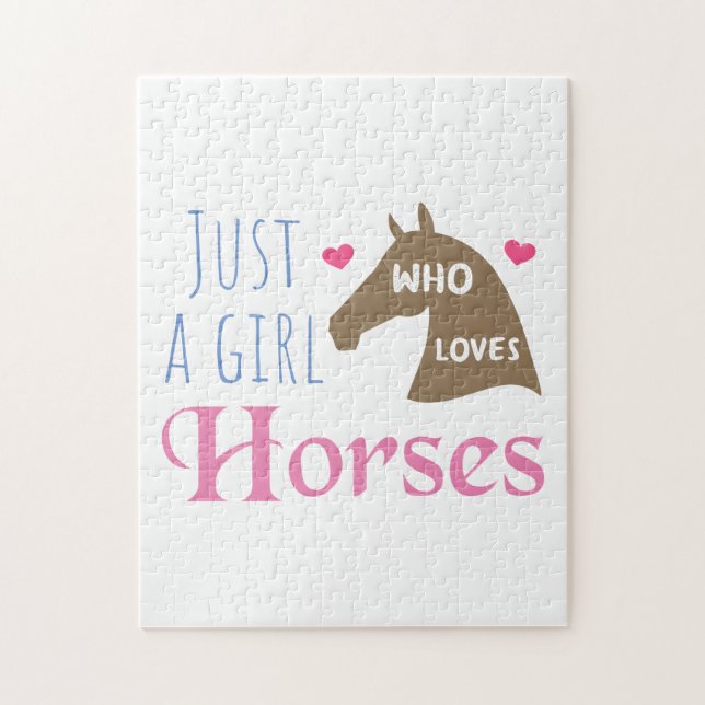 Puzzle Juste une fille qui aime les chevaux (Vertical)