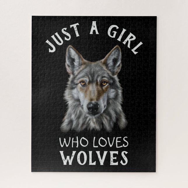 Puzzle Juste une fille qui aime les loups (Vertical)