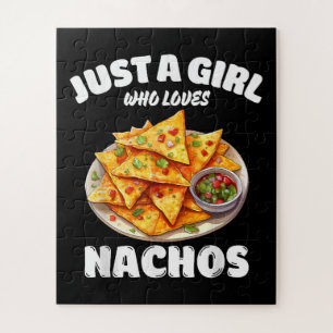 Puzzle Juste une fille qui aime les nachos drôle amateur