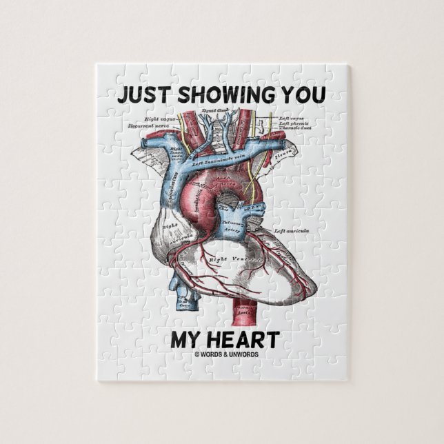 Puzzle Juste vous montrant mon coeur (coeur anatomique) (Vertical)